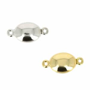 Magnetic clasp bracelet NEUMANN 7x10mm gold-plated or rhodium-plated