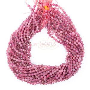 Rubellite Bicone faceted pink approx. 6x6mm, 1 strand