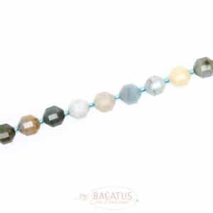 Gemstone Mix Fancy faceted 9x10mm, 1 strand