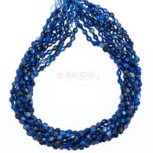 Kyanite Fancy faceted shades of blue approx. 5x6mm, 1 strand