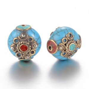 Mila pearl turquoise approx. 17×18 mm