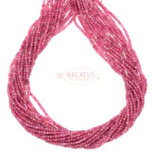 Rubellite cube faceted pink approx. 2.5mm, 1 strand