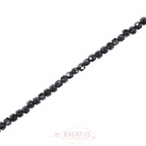 Spinel cube faceted black approx. 2.5mm, 1 strand