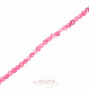 Rubellite cube faceted pink approx. 2.5mm, 1 strand