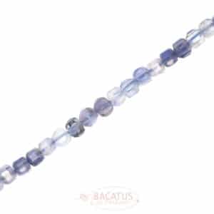 Iolite cube faceted purple size selection, 1 strand