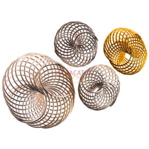 Perle métal spirale couleur au choix 20 ou 35 mm