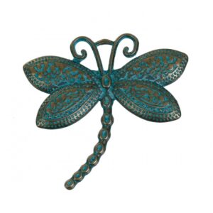 Metal pendant dragonfly brass, patinated 59x57mm 1x