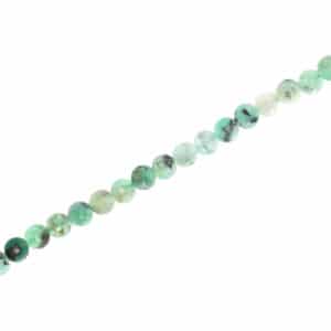 South Africa emerald coin faceted approx. 4mm, 1 strand