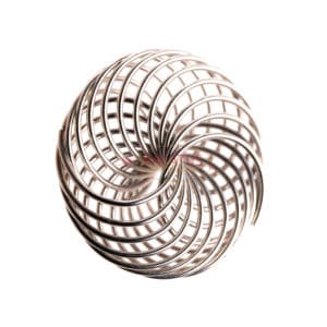 Metallperle Spirale Farbauswahl 20 oder 35 mm