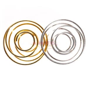 Perle en métal spirale plat couleur sélection environ 22mm, 4 pièces
