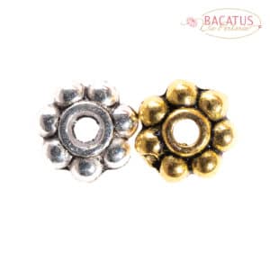 Metal bead spacer flowers color selection 5 mm, 20 pcs