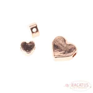 Metal bead heart rose gold size selection