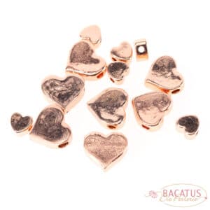 Metal bead heart rose gold size selection