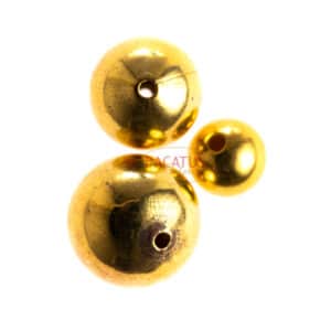 Metal beads plain round smooth gold 10-16 mm