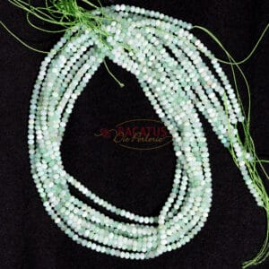 Opal rondelle faceted green approx. 2x4mm, 1 strand