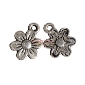 Metal pendants flower 13 x 10 mm, 10 pieces