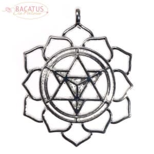 Metal pendant “Merkaba” 39 x 31 mm metal, silver
