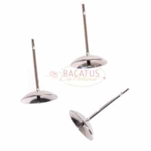 Ear studs stainless steel/ bowl with pin 8 mm 1x