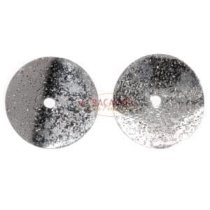 Metal bead spacer disc wavy glitter 15 mm, 5 pcs