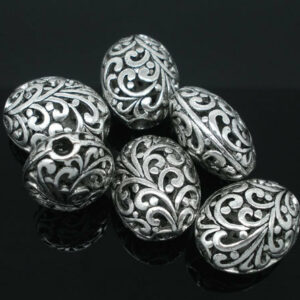 Metal bead filigree & oval 22 x 17mm