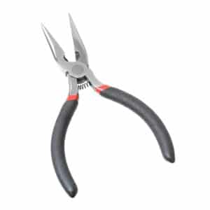 Flat nose pliers, grooved stainless steel/ L 13cm/ black + red 1x
