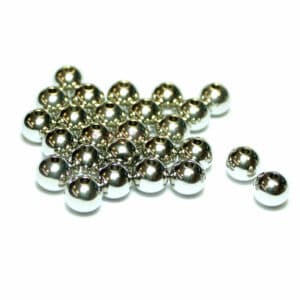 Boule de perles en métal en acier inoxydable 8 mm, petit trou 5 pièces