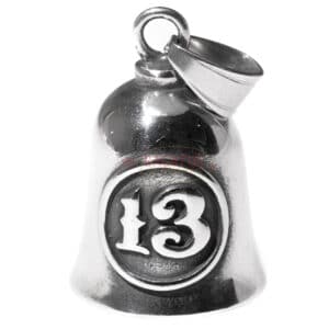 Stainless steel pendant bell number 13 45×25 mm