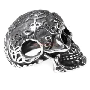 Large hole bead skull stainless steel 22×25 mm