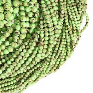 Jade Kugel grün braun gold 6-12mm, 1 Strang