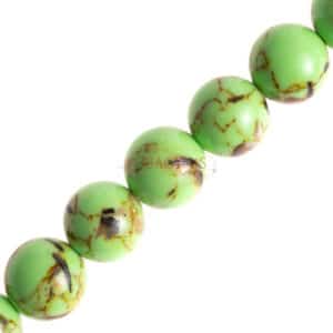 Jade Kugel grün braun gold 6-12mm, 1 Strang