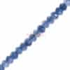 Jade rondelle faceted color selection approx. 3x4mm, 1 strand - azure