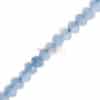Jade rondelle faceted color selection approx. 3x4mm, 1 strand - light blue
