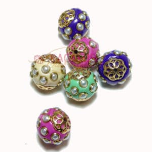 Indonesische Perle Kugel  ca. 19 mm in 5 Farben 1x