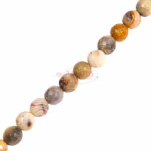 Crazy Lace agate plain round faceted approx. 6mm, 1 strand