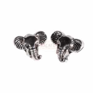 Großlochperle „Elefant“ 12 x 10 mm silber geschwärzt 3 Stück