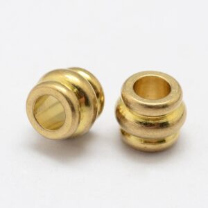 Messingperle Rondell 6 x 5 mm gold 5x