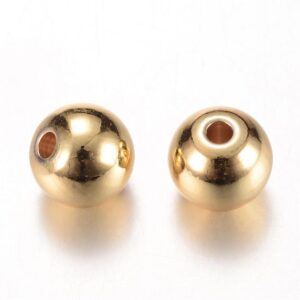Messingperle Oval 3 x 2,5 mm gold 10x