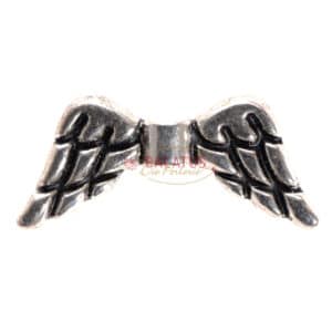 Metal bead angel wings color selection 19 mm, 4 pieces