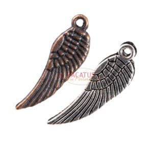 Metal pendant wings small 5×17 mm color selection, 10 pieces