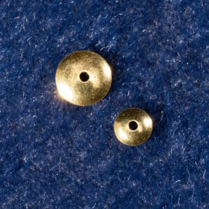 Halblinse Perlkappe 925 Silber *vergoldet* Ø 4 – 6 mm 10 Stück