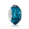 Module perles grand trou verre nacré à facettes sélection de couleurs 14 mm - turquoise