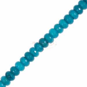 Jade rondelle faceted approx. 5x8mm, 1 strand