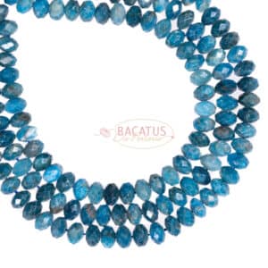Apatite rondelle faceted approx. 5x8mm, 1 strand