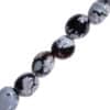 Gemstone selection nugget shiny size selection, 1 strand - Snowflakes obsidian, 6x8mm