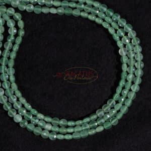 Aventurine coins faceted green tones approx. 4mm, 1 strand