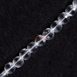 Rock crystal coins faceted approx. 4mm, 1 strand