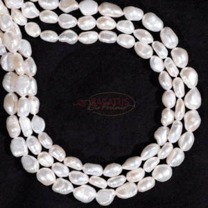 Freshwater pearls long nugget creamy white size selection Special, 1 strand