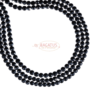 Onyx coins faceted approx. 4mm, 1 strand