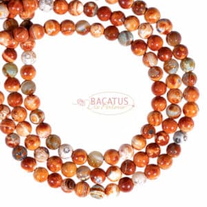 Red agate of the disputing states approx. 8mm, 1 strand