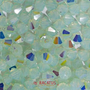 Kristallperlen Bicone PRECIOSA Chrysolite Opal AB – 4 + 6 mm